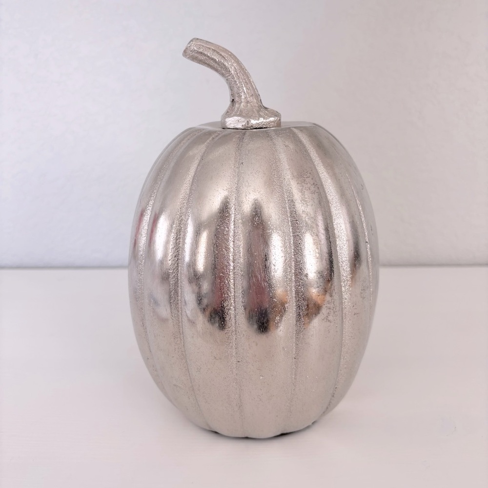 MADE IN INDIA Metal Tall Pumpkin NWT
